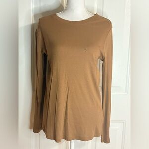 Maurices 24/7 Collection Camel Color Long Sleeve Ribbed Long-sleeve Comfy NWT L